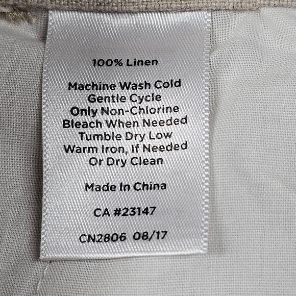 Talbots 100% Linen Cropped Wide Leg Flare Pants Size 16 *Read* - Picture 11 of 14